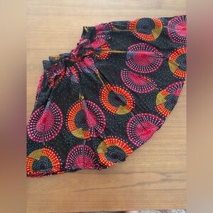 100% Cotton African Print Midi Skirt